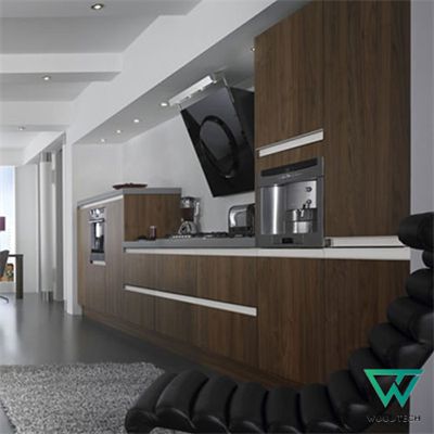 Thi Công tủ bếp gỗ óc chó tự nhiên - MH004