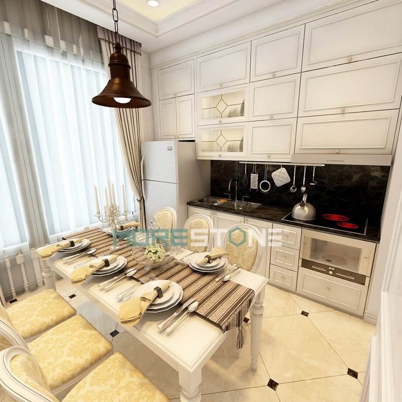 Khắc phục nhược điểm diện tích hẹp của không gian bếp trở nên tiện lợi, độc đáo trong kiến trúc tân cổ điển