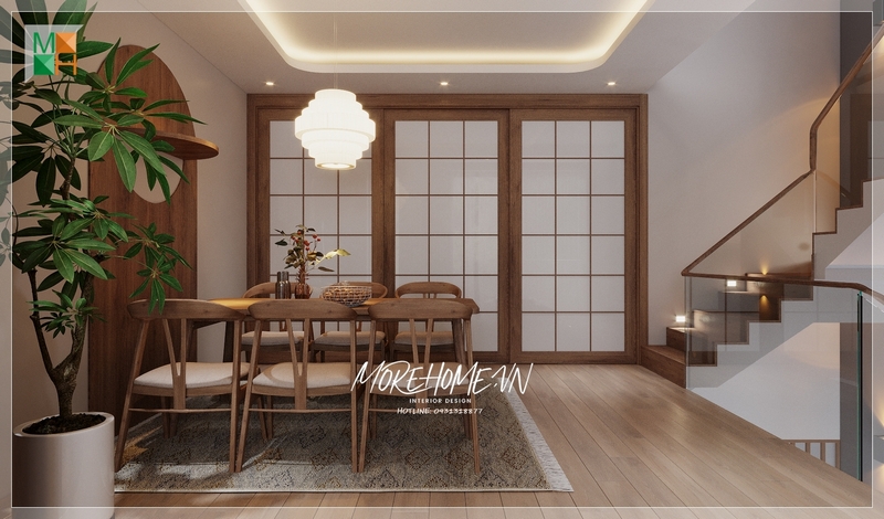 Cầu thang gỗ kính hiện đại đảm bảo sự an toàn nhưng vẫn giữ được ánh sáng tối đa cho không gian