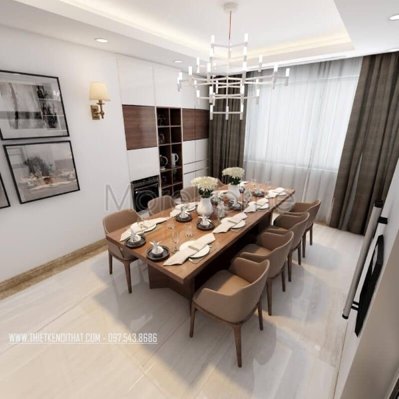 Thiết kế nội thất phòng ăn nhà phố hiện đại tại Lò Đúc